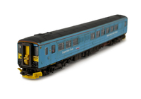 A picture of 153376 Full respray into NR blue, bodyside modification to windows with etched vents replacing windows, measurement cameras added at both ends, renumbered and snowploughs added 