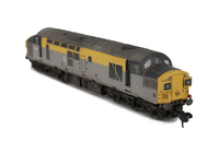 A picture of 37012 with modification of boiler access panel and steps plated over and semi respray of  bands to correct faded shades with some paint peeling. Other details include bogie modification to reduce gap between body and bogies, etched headcode surrounds and air horn covers, moulded roof grill replaced with 3D etched fan and grill, renumbered, finer aerials, semi detailed buffer beam at both ends, driver and speedo cable added..
