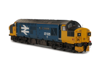 A picture of 37025 Details include bogie modification to reduce gap between body and bogies, etched nameplates, moulded roof grill replaced with 3D etched fan and grill. etched headcode surrounds and air horn covers, snowploughs, finer aerials, detailed buffer beam and semi detailed at coupling end, driver and speedo cable added.