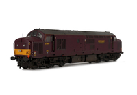 A picture of 37669 Details include bogie modification to reduce gap between body and bogies, hole on nose plated over and respray of warning panel, nose catch and lamp brackets added to nose, battery box modification, buffers changed to rectangular versions, finer aerials, moulded roof grill replaced with 3D etched fan and grill. detailed buffer beam and semi detailed at coupling end, driver and speedo cable added..