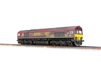 A picture of 66197 renumbered, driver fitted, detailed buffer beam at one end and front end handrails replaced with wire and pommels added.