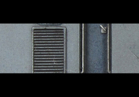 A picture of 37071 with faded body work and paint chipping. Other added details include: etched headcode surrounds and air horn covers, driver fitted, bogie modification to reduce gap between body and bogies, renumbered, special effect showing the residue left behind after the depot plaque was taken off and detailed buffer beam at one end.