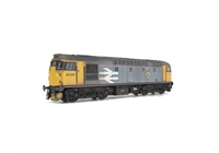 A picture of 26038 with modified livery, Added details include: Highland stag motif, snowploughs, renumbered, battery box cables added. speedo cable added to one bogie, body window frames taken off and made flush, moulded front handrails replaced with wire versions, brass buffers, driver, detailed buffer beam at one end and special effects on doors with paint peeling.