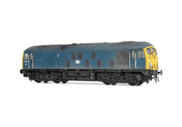 A picture of 24112 conversion to a plated over end door version with centre disc arrangement, extra caps added to battery box, body side steps plated over and new side door, detailed buffer beam at one end, driver fitted, renumbered and slimmed down headcode discs with catches.