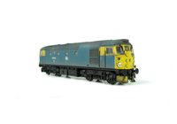 A picture of 26032 Conversion to disc headcode with high intensity headlights, full respray into correct shades, renumbered, disc catches, special effect of paint peeling on doors, rectangular steps with helical spring bogies, circular brass buffers, twin centre extra headlights, snow ploughs, speedo cable, boiler control access hatch removed, wire nose handrails, no rubber window surrounds, side body windows made flush, driver fitted and detailed buffer beam at one end.