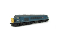 A picture of 45012 Full respray into BR Blue with plated over headcode conversion, renumbered, slimmed down bogies, detailed buffer beam at one end, 'painted on' Tinsley nameplate, plated over body grill and smoothed down plated over body steps on one side.