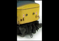 A picture of 45012 Full respray into BR Blue with plated over headcode conversion, renumbered, slimmed down bogies, detailed buffer beam at one end, 'painted on' Tinsley nameplate, plated over body grill and smoothed down plated over body steps on one side.