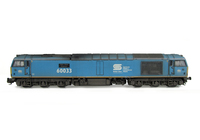 A picture of 60033 Faded paintwork etched nameplates, renumbered, detailed buffer beam at one end and semi detailed at coupling end, body lowered and driver fitted.
