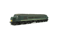 A picture of D100 converted to a splitbox nose version with end doors and small yellow warning panel . Other added details include etched roof grill and fan, driver fitted, detailed buffer beam at one end, etched nameplates and work plates, renumbered and slimmed down bogies. 