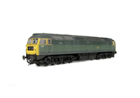 A picture of D1764 with detailed buffer beam at one end, moulded nose handrails replaced with wire, body lowered, driver fitted and nose catch.