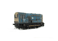 A picture of 08710 Renumbered with faded paintwork, etched work-plates, lamp brackets/piping taken off at cab end and detailed buffer beam at one end.