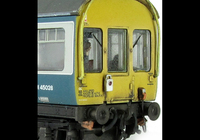 A picture of Inspection Saloon with detailed buffer beam at one end, faded paintwork, nose pipes painted and passengers added.