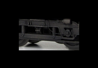 A picture of Close up of side frames with added speedo cable.