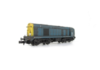 A picture of 20013 Renumbered with cab and nose ends detailed with fine discs and holes filled with respray of yellow, roof grills replaced with much finer etched fan and grill, bogie modification to reduce the gap between body and bogies, horn grill covers made finer, semi detailed buffer beam at both ends, finer side frame steps and speedo cable added.