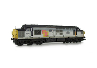 A picture of 37068 Full respray into Railfreight Sector livery. Other details include: body modifications including plated over boiler ports, double detailed buffer beam at one end, finer ariels, nose end etched air horns and headcode surrounds moulded roof grill replaced with 5 part etched fan and grill, bogie mod to reduce gap between body and bogies, speedo cable added, renumbered and etched nameplates added.