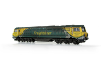 A picture of 70003 with detailed buffer beam at one end and semi detailed at coupling end, snowploughs mounted on cab, driver fitted, long pipe added to underframe, short pipes to the sandboxes and a multitude of extra detail added to the top of the bogie frames and bottom of the running plate.