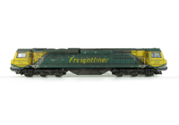 A picture of 70003 with detailed buffer beam at one end and semi detailed at coupling end, driver fitted, snowploughs mounted on cab, long pipe added to underframe, short pipes to the sandboxes and a multitude of extra detail added to the top of the bogie frames and bottom of the running plate.
