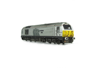 A picture of 67029 with detailed buffer beam at one end and semi detailed at coupler end, moulded jumper cables replaced with wire versions, etched nameplates and driver fitted.