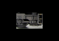 A picture of Close up of bogie frames with added springs on the top.