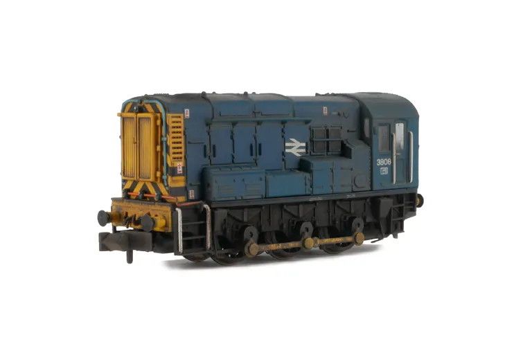 D3808 Details added: renumbered, bracket on nose, shed plates, door recess added, etched work plates, semi detailed buffer beam at both ends and various livery modifications.