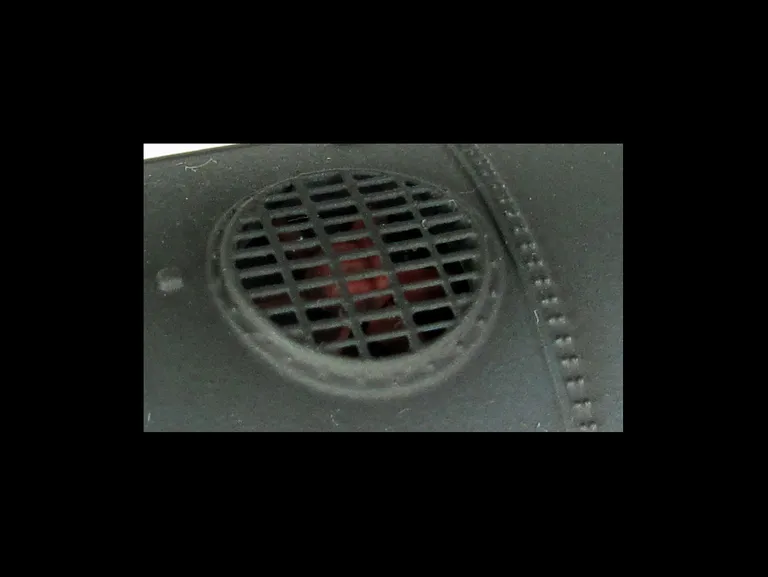 Close up of 3D etched fan and grill