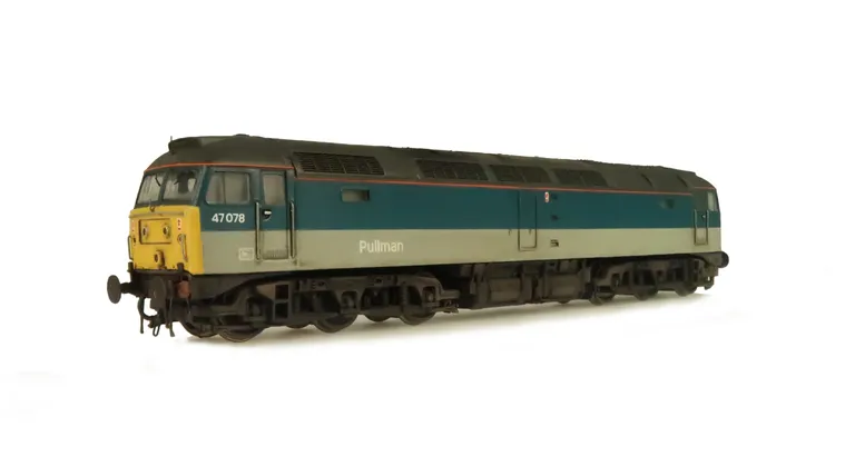 47078 Full respray into fantasy Pullman livery, Added details include:  renumbered, detailed buffer beam at one end, moulded nose handrails replaced with wire, body lowered, nose catch and etched 3D roof fan and grill fitted.