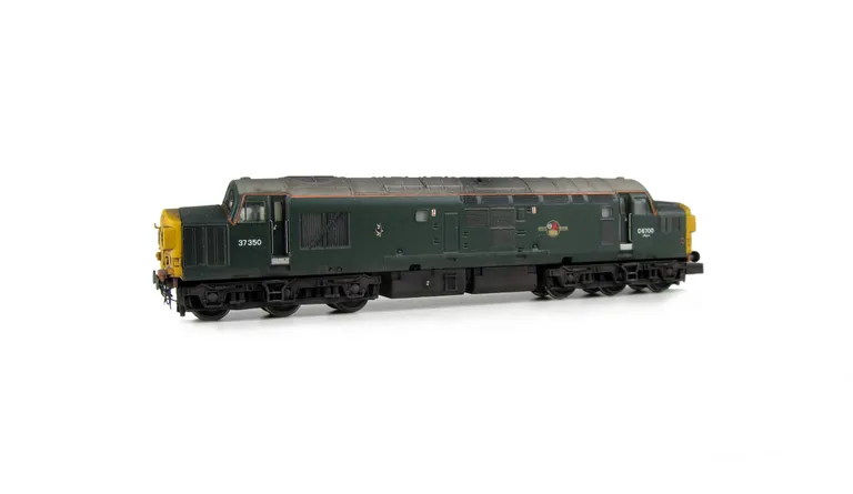 37350 with cantrail added. Other details include bogie modification to reduce gap between body and bogies, battery box modification aerial removed, renumbered, detailed buffer beam at one end and bracket added to nose.