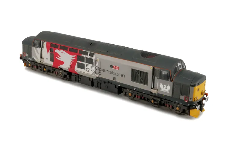 37510 with full respray into Europhoenix livery. Modifications include; body window plated over. Other Details include bogie modification to reduce gap between body and bogies, snowploughs, moulded roof grill replaced with 3D etched fan and grill, speedo 