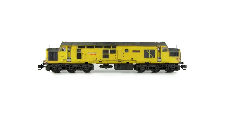 97304 with bogie modification to reduce gap between body and bogies, battery box modification to represent ERTMS module, renumbered, speedo cable added, moulded roof grill replaced with etched fan and grill, semi detailed buffer beams at both ends, driver