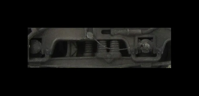 Close up of added speedo cable