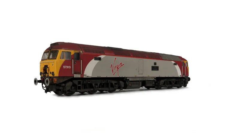 57310 renumbered with moulded roof grills replaced with etched fan and grills, driver, moulded front handrails replaced with wire including pommels, body lowered, detailed battery box, etched nameplates, detailed buffer beam at one end, semi detailed buff