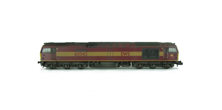 60042 renumbered, detailed buffer beam at one end with semi detailed at coupling end, lowered and etched nameplates fitted.