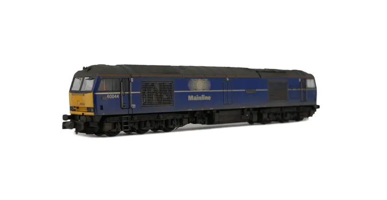 60044 with semi detailed detailed buffer beam at both ends, snowploughs fitted with notch for couplers, driver fitted, etched plates and body lowered.