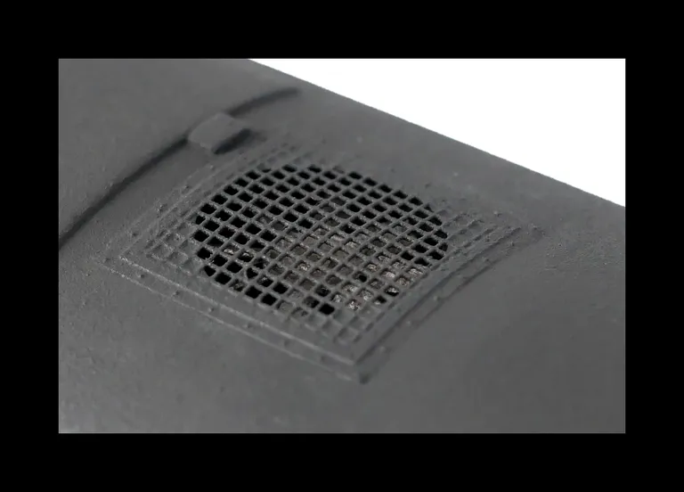 Close up of etched roof grills.