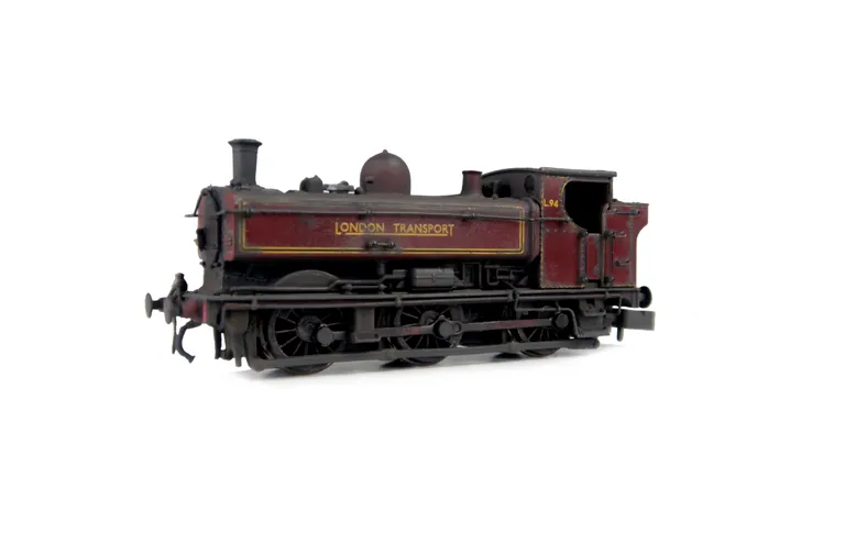 L94 Heavily weathered.  Moulded coal replaced with real coal and detailed buffer beam added.