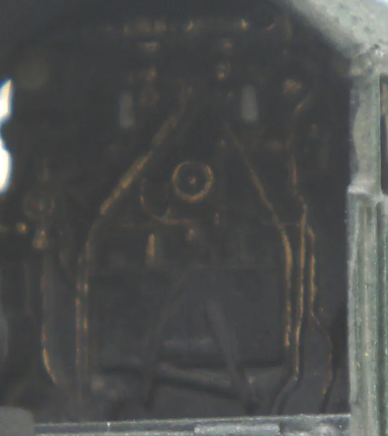 Close up of fully painted cab interior.