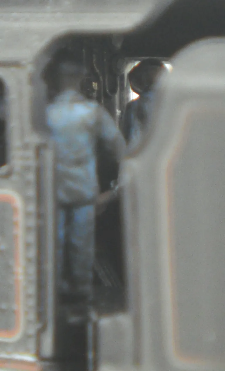 Close up of a loco crew in a Black 5.