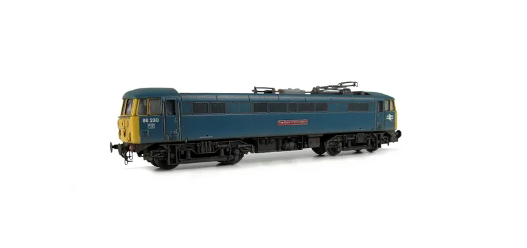 86230 with full respray to BR Blue and converted at the nose end with the removal of high intensity lights and the addition of etches and wire cables. Renumbered , brass buffers, detailed buffer beam at one end and semi detailed at coupling end, pommels a