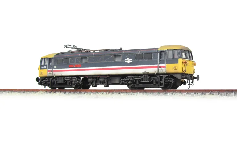 86429 Renumbered with etched nameplate, partial repaint and relivery, front end modified with moulded jumper cables replaced with sockets and cables, detailed buffer beam at one end and pommel added to nose end handrail.