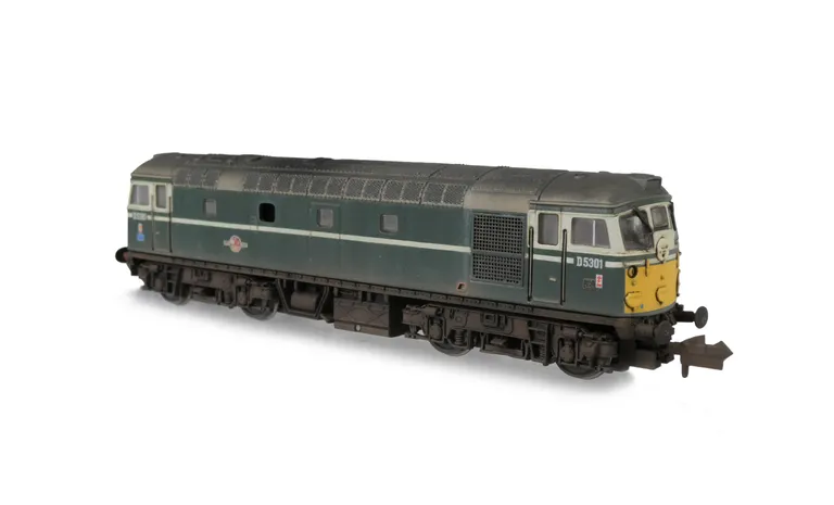 D5301 conversion to a plated over nose, door handles re-positioned, renumbered, cab window surrounds made flush, black rubber surrounds to front windows slimmed down, larger open body window on both sides as per the prototype, lamp brackets re-positioned,