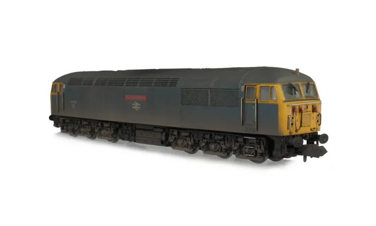 56074 with full respray to BR Blue. Details include; cantrail grill conversion, renumbered, remote control socket/aerial added to cab. etched nameplates and finer mu sockets added.