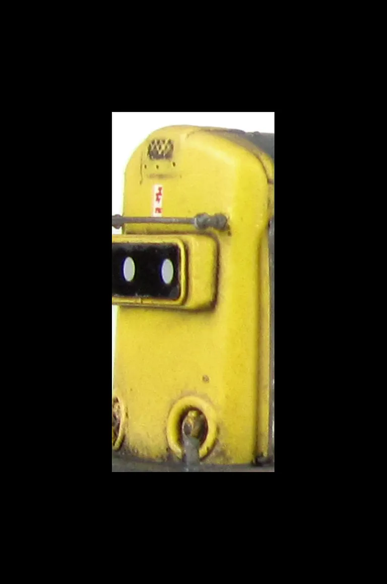 Close up of thinned down air horn covers and headcode surrounds made more prominent.