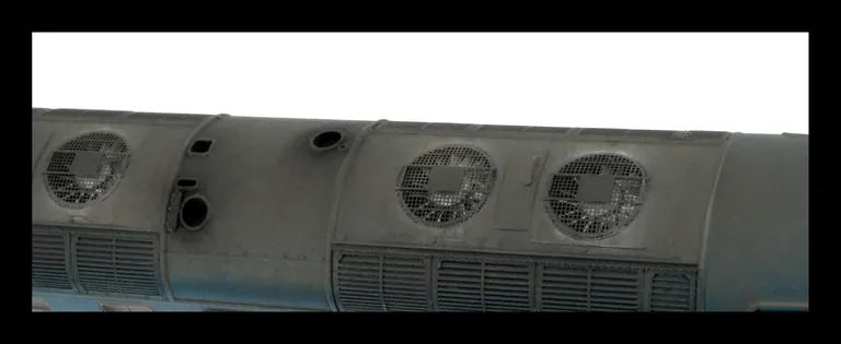 Close up of finer etched fan and grills.