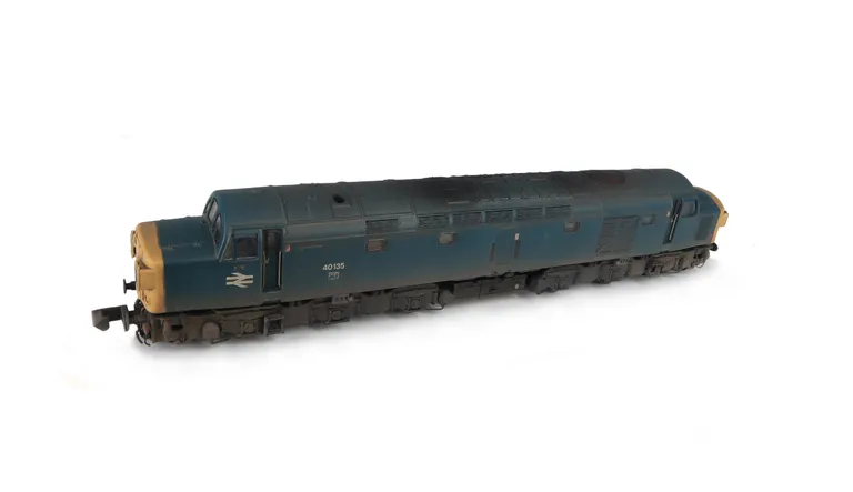 40135 Details include: renumbered, driver, semi detailed buffer beam at both ends, moulded roof grill replaced with 3D etched fan and grill and residue left where work plates have been taken off.