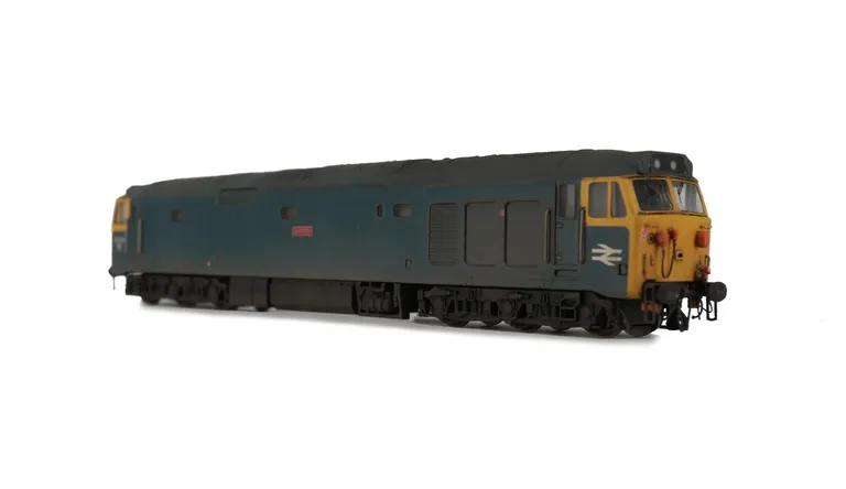 50016 Added details include: renumbered. headcode box modified to more prototypical version with domino headcode, moulded roof grills replaced with 3D fan and grill and detailed buffer beam.