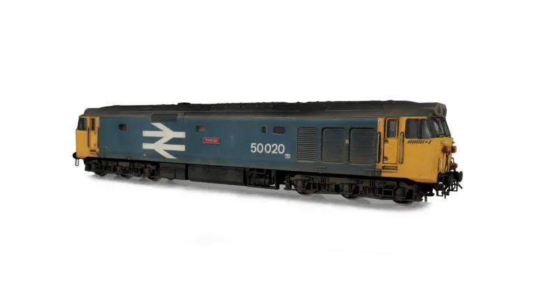 50020 Added details include; renumbered, departmental marking, cantrail, driver, mu cable replaced, multiple jumper socket changed to correct type, speedo cable added, etched plates, moulded roof grills replaced with 3D fan and grill and detailed buffer b