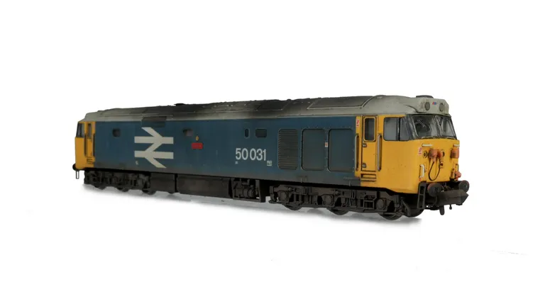 50013  Added details include: painted cab interior, driver, etched nameplates, speedo cable added, mu cables replaced, roof repainted to lighter shade of grey, wireless antennae added and moulded roof grills replaced with 3D fan and grill.