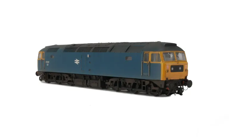 47420 Details include: moulded roof grills replaced with 3D etched grills and fans, detailed buffer beam and semi detailed at coupling end, moulded nose handrails replaced with wire including pommels and body lowered.