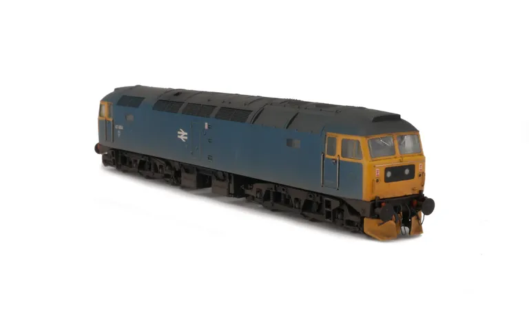 47464 Details include: renumbered, snowploughs, etched workplates, notch added to nose, moulded roof grills replaced with 3D etched grills and fans, detailed buffer beam and semi detailed at coupling end, moulded nose handrails replaced with wire including pommels and body lowered.