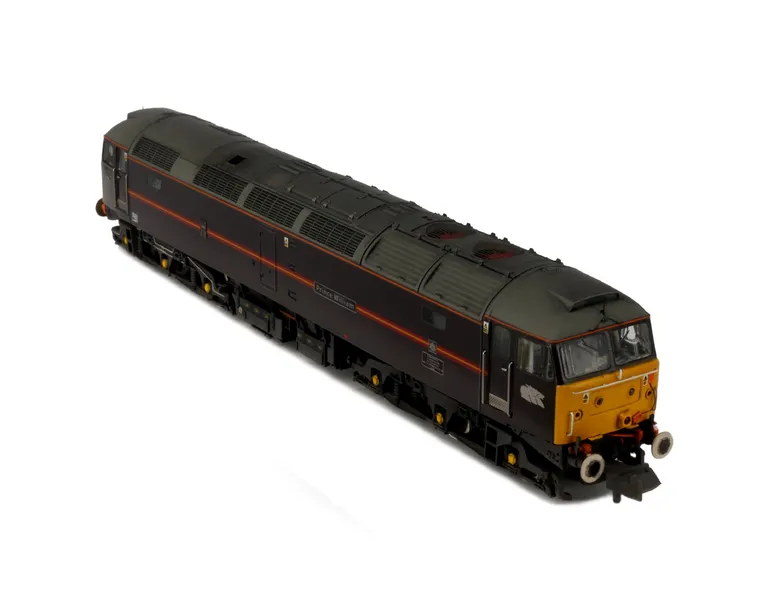 47798 Details include: finer aerials, bogies painted with white piping and yellow wheel bearings, etched nameplates and plaques, correct diamond pattern etched kick plates added, driver, moulded roof grills replaced with 3D etched grills and fans, semi detailed buffer beam at both ends, moulded nose handrails replaced with wire including pommels as well as right hand side TDM cables replaced with etches and wire and body lowered.
